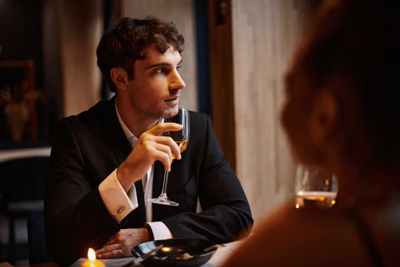 Dating, kedelig, vin