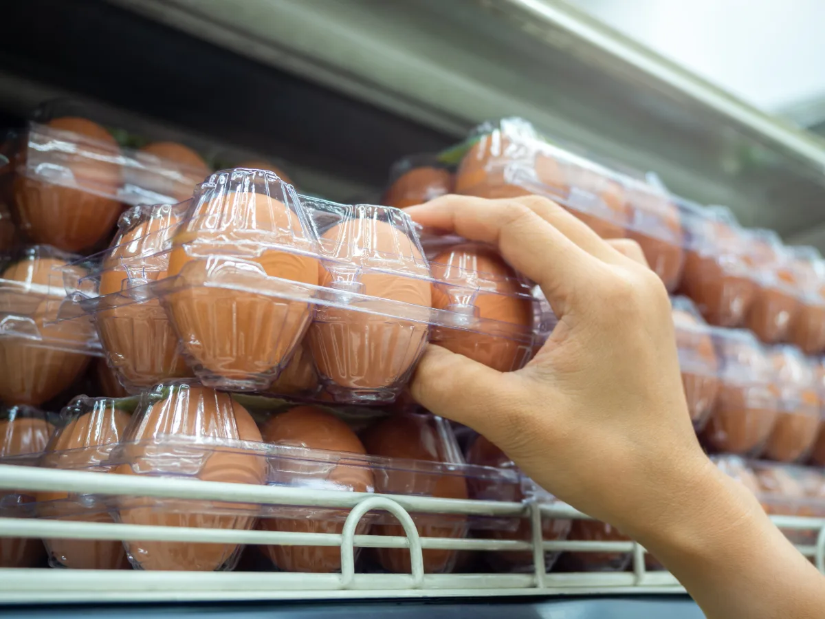 Æg, mad, æggebakke, butik, plastik - welltica.dk - Vejen til et bedre liv