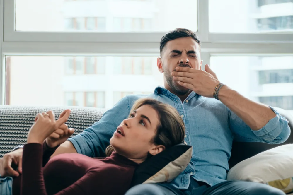 Samtale, partner, kedeligt, gabe - welltica.dk - Vejen til et bedre liv