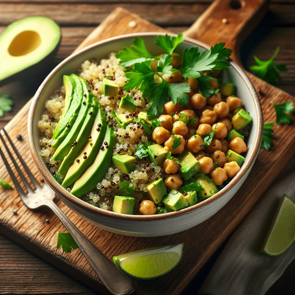 Quinoa,Salat,Med,Avocado,Og,Kikærter - welltica.dk - Vejen til et bedre liv