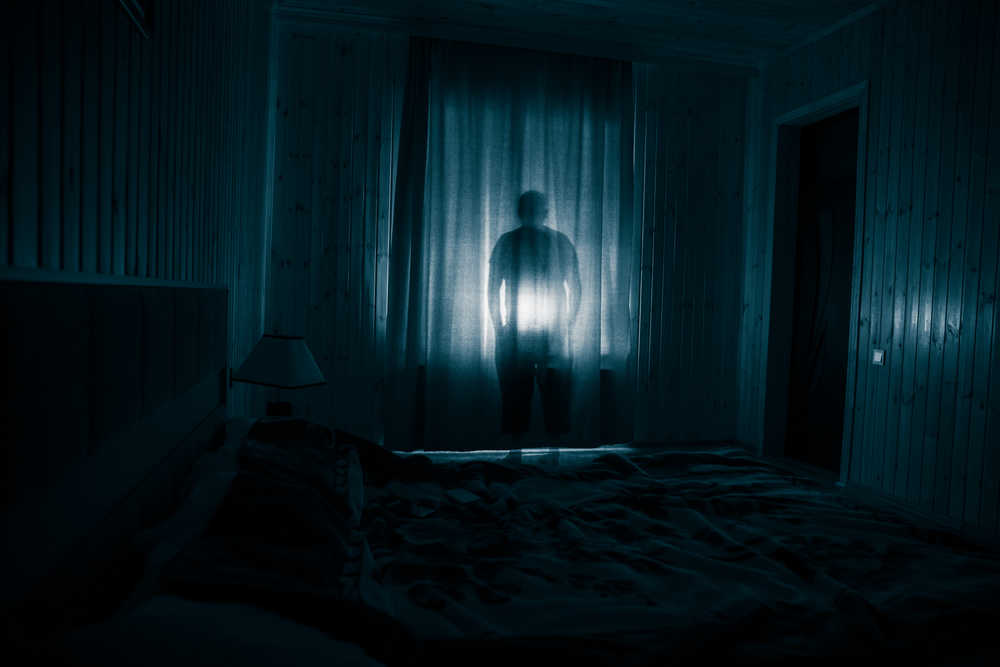 HorrorSilhouetteInWindowWithCurtainInsideBedroomAtNight - welltica.dk - Vejen til et bedre liv