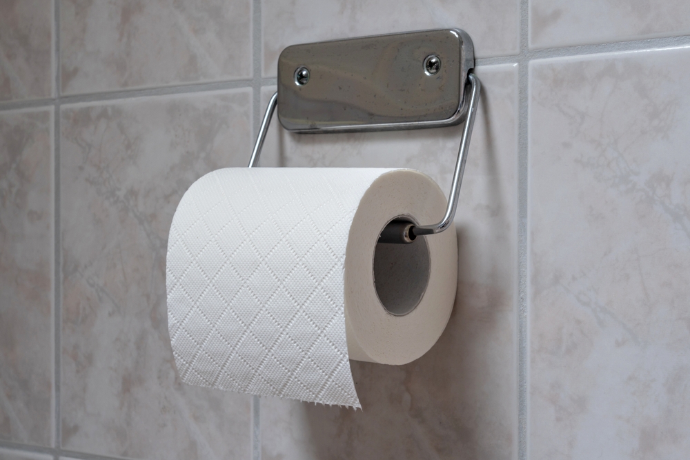 RollOfToiletPaperInHolderOnTiledWall - welltica.dk - Vejen til et bedre liv