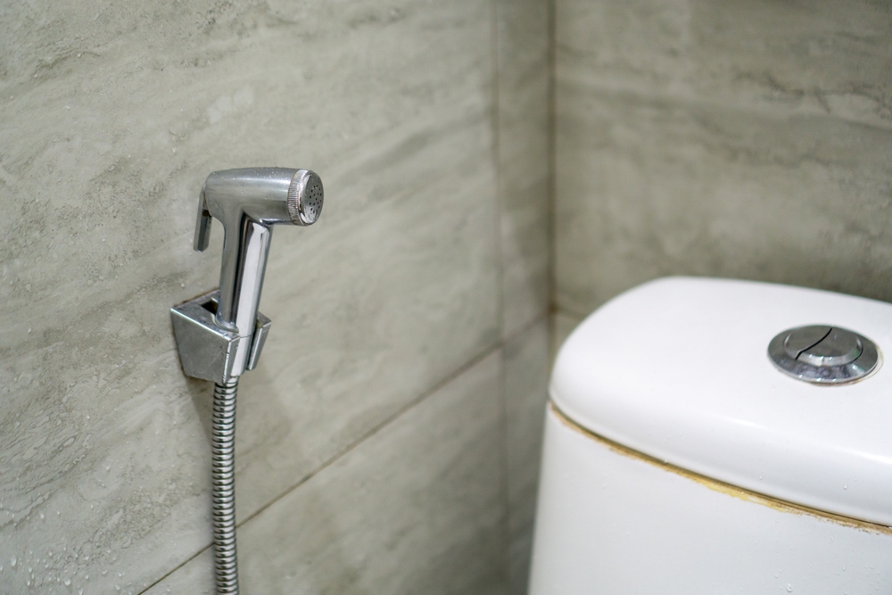 HandheldBidetInBathroomCloseUpOfChromiumBidetShower - welltica.dk - Vejen til et bedre liv