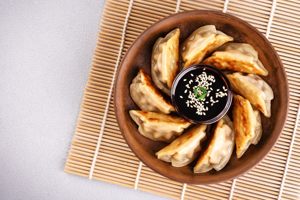 JapaneseDumplingsGyozaWithSoySauceTopView - welltica.dk - Vejen til et bedre liv