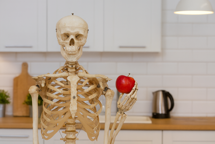 Bones, skeleton, apple - welltica.dk - Vejen til et bedre liv