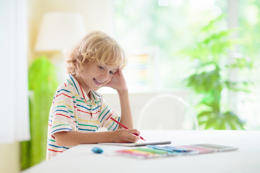 ChildDrawingSchoolKidPaintingAPictureLittleBoyWith - welltica.dk - Vejen til et bedre liv