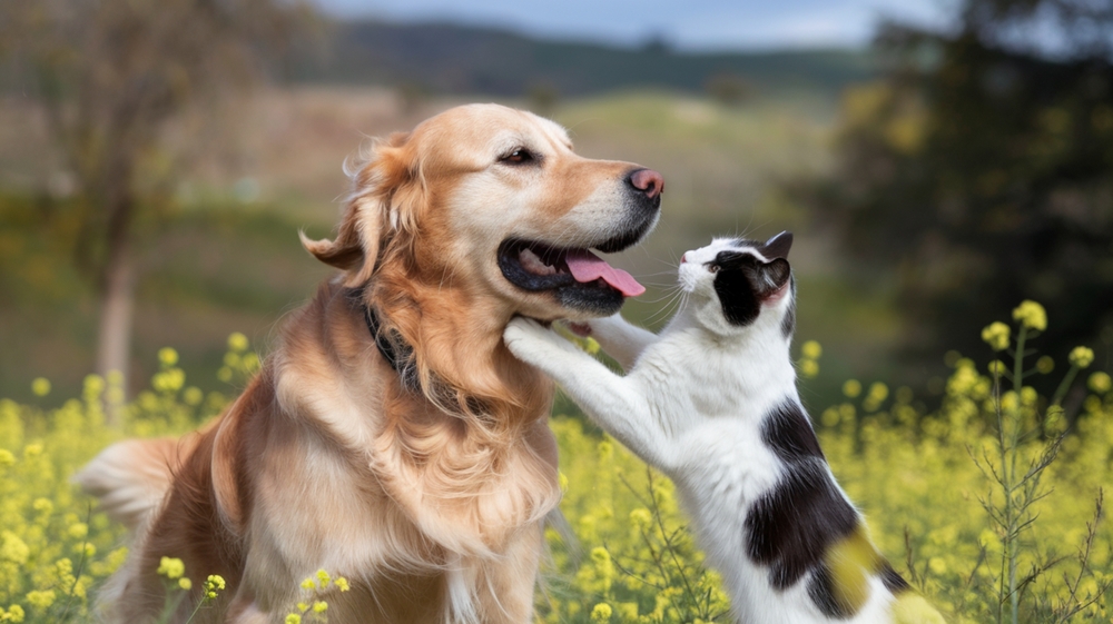 DogAnimalPetCatCuteFriendsPlayingBackgroundPuppyWarm - welltica.dk - Vejen til et bedre liv